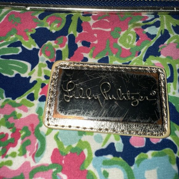 Lilly Pulitzer Ipad Notebook Tablet Neoprene Case Padded 13X9.5" Blue Floral Zip - Picture 3 of 9